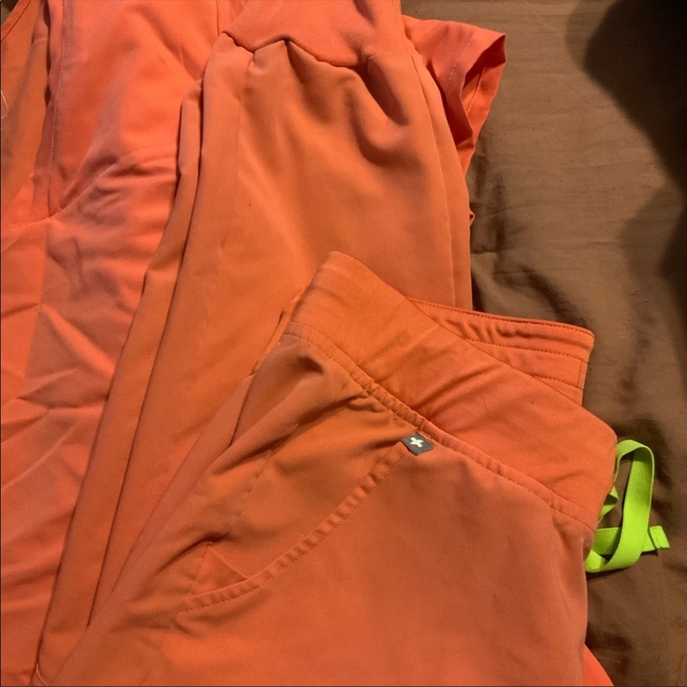 Hot Coral, FIGS Medium Petite.Pants only